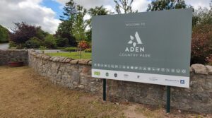 Main Entrance Sign to Aden Country park